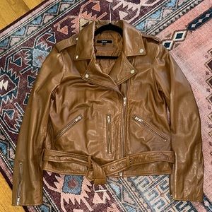 Quince 100% leather motorcycle jacket